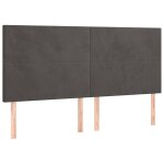 Vidaxl t�te de lit gris fonc� 180 x 5 x 118 / 128 cm velours