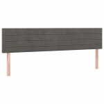 Vidaxl t�tes de lit gris fonc� 180x5x78 / 88 cm velours