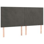 Vidaxl t�te de lit gris fonc� 200 x 5 x 118 / 128 cm velours