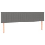 Vidaxl t�tes de lit gris fonc� 200x5x78 / 88 cm tissu