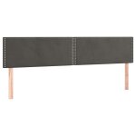 Vidaxl t�tes de lit gris fonc� 200x5x78 / 88 cm velours