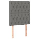 Vidaxl t�te de lit gris fonc� 80x7x118 / 128 cm tissu