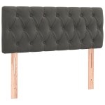 Vidaxl tte de lit gris fonc 90x7x78 / 88 cm velours