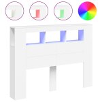 Vidaxl tête de lit à led blanc 140x18, 5x103, 5 cm bois d'ingénierie Vidaxl tête de lit à led blanc 140x18, 5x103, 5 cm bois d'ingénierie