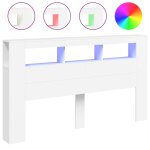 Vidaxl tête de lit à led blanc 180x18, 5x103, 5 cm bois d'ingénierie Vidaxl tête de lit à led blanc 180x18, 5x103, 5 cm bois d'ingénierie
