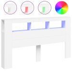 Vidaxl t�te de lit � led blanc 180x18, 5x103, 5 cm bois d'ing�nierie