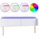 Vidaxl tête de lit à led blanc 203x16x78 / 88 cm similicuir Vidaxl tête de lit à led blanc 203x16x78 / 88 cm similicuir