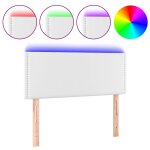 Vidaxl tête de lit à led blanc 90x5x78 / 88 cm similicuir Vidaxl tête de lit à led blanc 90x5x78 / 88 cm similicuir