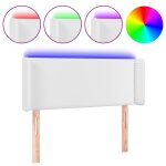 Vidaxl tte de lit  led blanc 93x16x78 / 88 cm similicuir