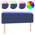 Vidaxl tête de lit à led bleu 160x7x78 / 88 cm tissu Vidaxl tête de lit à led bleu 160x7x78 / 88 cm tissu