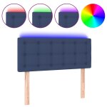 Vidaxl tte de lit  led bleu 80x5x78 / 88 cm tissu
