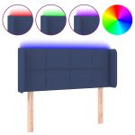 Vidaxl t�te de lit � led bleu 83x16x78 / 88 cm tissu