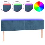 Vidaxl tête de lit à led bleu foncé 180x5x78 / 88 cm velours Vidaxl tête de lit à led bleu foncé 180x5x78 / 88 cm velours