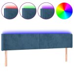 Vidaxl tête de lit à led bleu foncé 183x16x78 / 88 cm velours Vidaxl tête de lit à led bleu foncé 183x16x78 / 88 cm velours