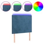 Vidaxl tête de lit à led bleu foncé 90x5x118 / 128 cm velours Vidaxl tête de lit à led bleu foncé 90x5x118 / 128 cm velours