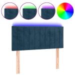 Vidaxl t�te de lit � led bleu fonc� 90x5x78 / 88 cm velours