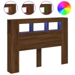 Vidaxl tête de lit à led chêne marron 140x18, 5x103, 5cm bois ingénierie Vidaxl tête de lit à led chêne marron 140x18, 5x103, 5cm bois ingénierie
