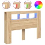 Vidaxl tête de lit à led chêne sonoma 140x18, 5x103, 5cm bois ingénierie Vidaxl tête de lit à led chêne sonoma 140x18, 5x103, 5cm bois ingénierie