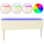 Vidaxl tête de lit à led crème 180x5x78 / 88 cm similicuir Vidaxl tête de lit à led crème 180x5x78 / 88 cm similicuir