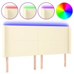Vidaxl tête de lit à led crème 203x16x118 / 128 cm similicuir Vidaxl tête de lit à led crème 203x16x118 / 128 cm similicuir