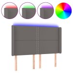 Vidaxl tête de lit à led gris 147x16x118 / 128 cm similicuir Vidaxl tête de lit à led gris 147x16x118 / 128 cm similicuir