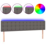 Vidaxl t�te de lit � led gris 180x5x78 / 88 cm similicuir