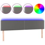 Vidaxl tête de lit à led gris 200x5x78 / 88 cm similicuir Vidaxl tête de lit à led gris 200x5x78 / 88 cm similicuir