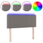 Vidaxl tte de lit  led gris 80x5x78 / 88 cm similicuir