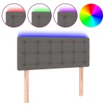 Vidaxl tête de lit à led gris 90x5x78 / 88 cm similicuir Vidaxl tête de lit à led gris 90x5x78 / 88 cm similicuir