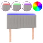 Vidaxl tête de lit à led gris clair 100x5x78 / 88 cm tissu Vidaxl tête de lit à led gris clair 100x5x78 / 88 cm tissu