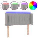 Vidaxl tête de lit à led gris clair 103x16x78 / 88 cm tissu Vidaxl tête de lit à led gris clair 103x16x78 / 88 cm tissu