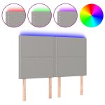 Vidaxl tête de lit à led gris clair 144x5x118 / 128 cm tissu Vidaxl tête de lit à led gris clair 144x5x118 / 128 cm tissu