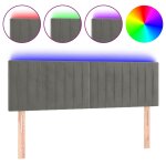Vidaxl tête de lit à led gris clair 144x5x78 / 88 cm velours Vidaxl tête de lit à led gris clair 144x5x78 / 88 cm velours