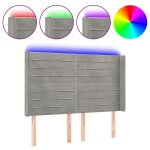 Vidaxl t�te de lit � led gris clair 147x16x118 / 128 cm velours