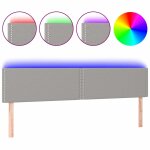 Vidaxl t�te de lit � led gris clair 180x5x78 / 88 cm tissu