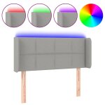 Vidaxl tête de lit à led gris clair 93x16x78 / 88 cm tissu Vidaxl tête de lit à led gris clair 93x16x78 / 88 cm tissu