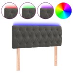 Vidaxl tête de lit à led gris foncé 100x7x78 / 88 cm velours Vidaxl tête de lit à led gris foncé 100x7x78 / 88 cm velours