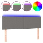 Vidaxl t�te de lit � led gris fonc� 144x5x78 / 88 cm tissu