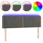 Vidaxl t�te de lit � led gris fonc� 144x5x78 / 88 cm velours