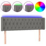 Vidaxl tête de lit à led gris foncé 147x16x78 / 88 cm tissu Vidaxl tête de lit à led gris foncé 147x16x78 / 88 cm tissu