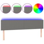 Vidaxl t�te de lit � led gris fonc� 160x5x78 / 88 cm tissu