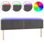 Vidaxl t�te de lit � led gris fonc� 160x5x78 / 88 cm velours