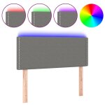 Vidaxl t�te de lit � led gris fonc� 80x5x78 / 88 cm tissu