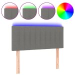 Vidaxl t�te de lit � led gris fonc� 80x5x78 / 88 cm tissu