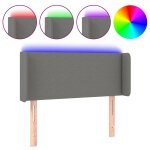 Vidaxl tête de lit à led gris foncé 83x16x78 / 88 cm tissu Vidaxl tête de lit à led gris foncé 83x16x78 / 88 cm tissu