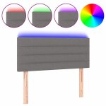 Vidaxl t�te de lit � led gris fonc� 90x5x78 / 88 cm tissu
