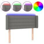 Vidaxl t�te de lit � led gris fonc� 93x16x78 / 88 cm tissu