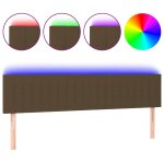 Vidaxl tête de lit à led marron foncé 160x5x78 / 88 cm tissu Vidaxl tête de lit à led marron foncé 160x5x78 / 88 cm tissu