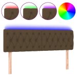 Vidaxl tête de lit à led marron foncé 160x7x78 / 88 cm tissu Vidaxl tête de lit à led marron foncé 160x7x78 / 88 cm tissu