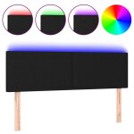 Vidaxl t�te de lit � led noir 144x5x78 / 88 cm tissu